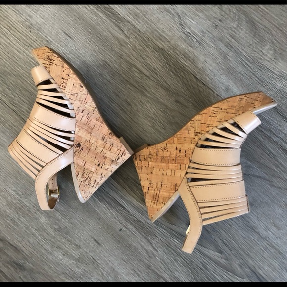 Franco Sarto Cork Wedge Sandals, Size 7 - Picture 7 of 7